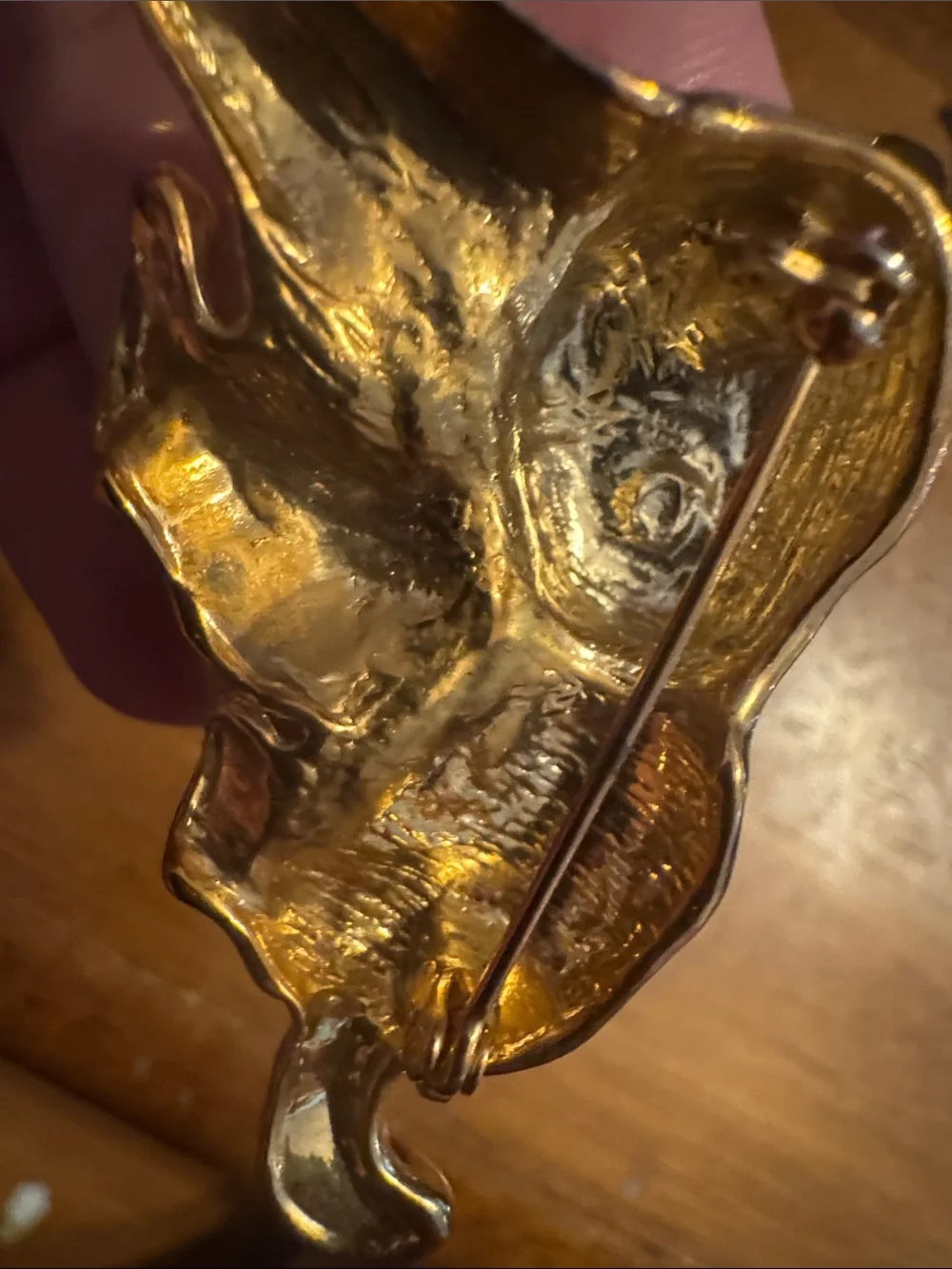 Gold Tiger Brooch Pin - Elegant Animal Accent vintage
